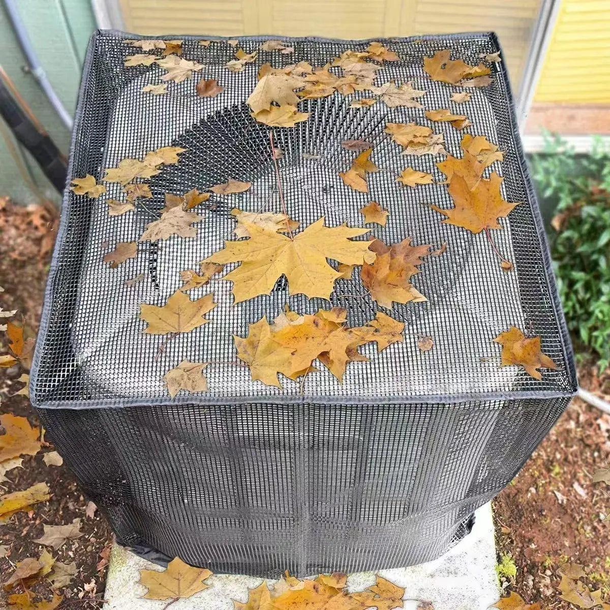 Durable Air Conditioner Cover, Full Mesh AC Protector, Heavy-Duty Outdoor Protection, All-Season Use, AC Covers, AC Covers for Outside