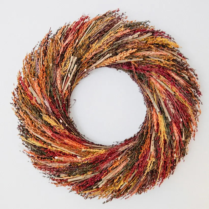 19.5" Multi Color Harvest Wreath by Lauren Mcbride