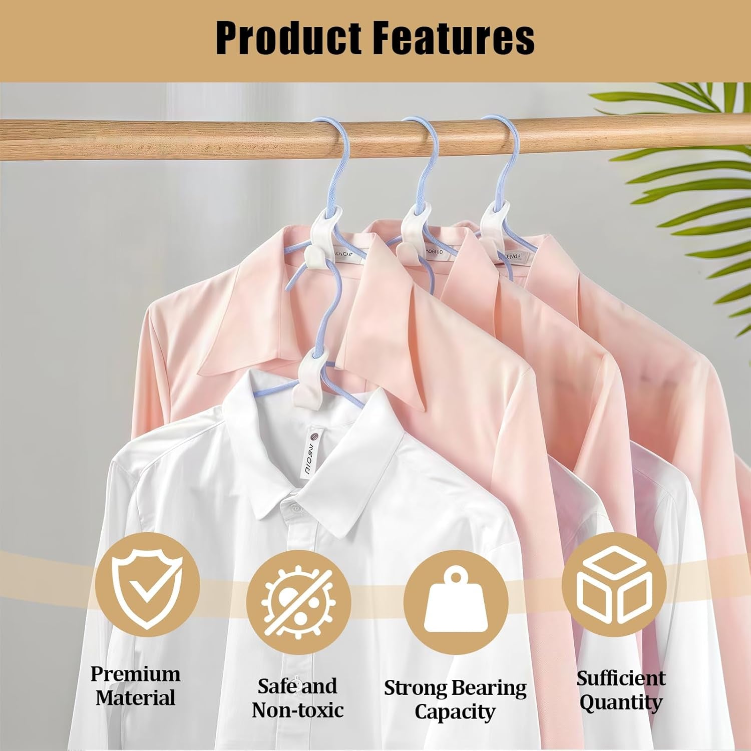 100 Pcs Hanger Connector Hooks,Space Saving Hangers for Clothes,Clothes Connector Hooks, Hanger Organizer Space Saver,Hanger Extender Hooks