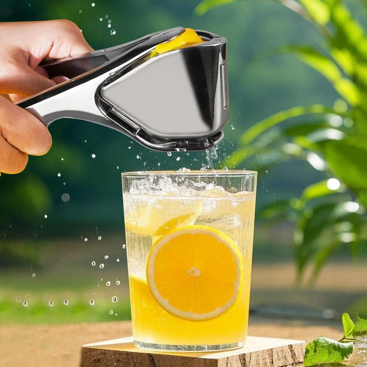 Stainless Steel Lemon Juice Squeezer - Durable Heavy-Duty Citrus Press, Ergonomic Home Kitchen Juicing Tool, Manual Handheld Utensils for Lemon Lime Orange, Dishwasher Safe