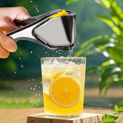 Stainless Steel Lemon Juice Squeezer - Durable Heavy-Duty Citrus Press, Ergonomic Home Kitchen Juicing Tool, Manual Handheld Utensils for Lemon Lime Orange, Dishwasher Safe