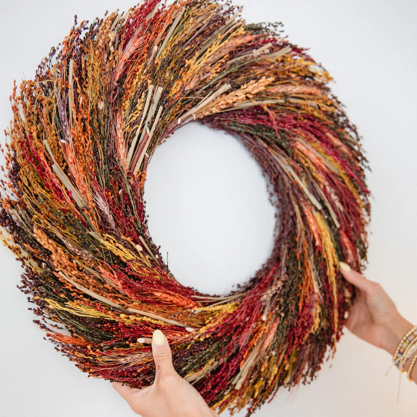 19.5" Multi Color Harvest Wreath by Lauren Mcbride