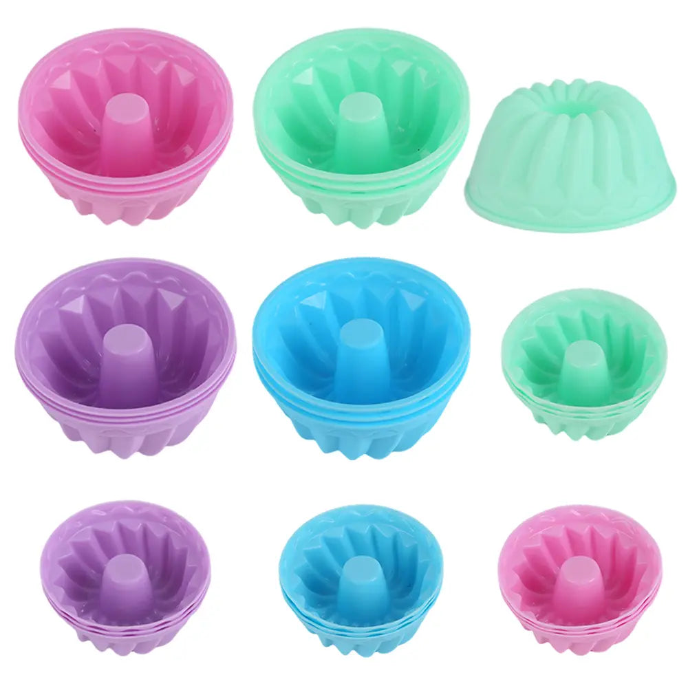 24Pcs/2.76Inch round Food-Grade Flexible Silicone Baking Cups - Nonstick Pumpkin Cake/Soap Molds, Oven-Safe, Dishwasher Safe, Heat-Resistant Bakeware for Kitchen Supplies, Weddings
