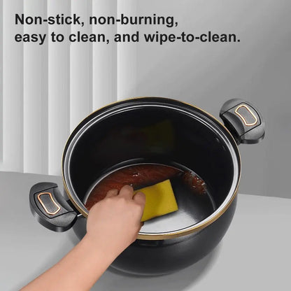 Large Capacity Stockpot with Twist Lock Handle for Quick Cooking, Non-Stick 8.45QT Multi-Purpose Cooking Pot, Multifunctional Soup Pot#Dealsforyoudays,Home Essentials