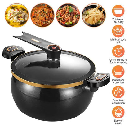 Large Capacity Stockpot with Twist Lock Handle for Quick Cooking, Non-Stick 8.45QT Multi-Purpose Cooking Pot, Multifunctional Soup Pot#Dealsforyoudays,Home Essentials