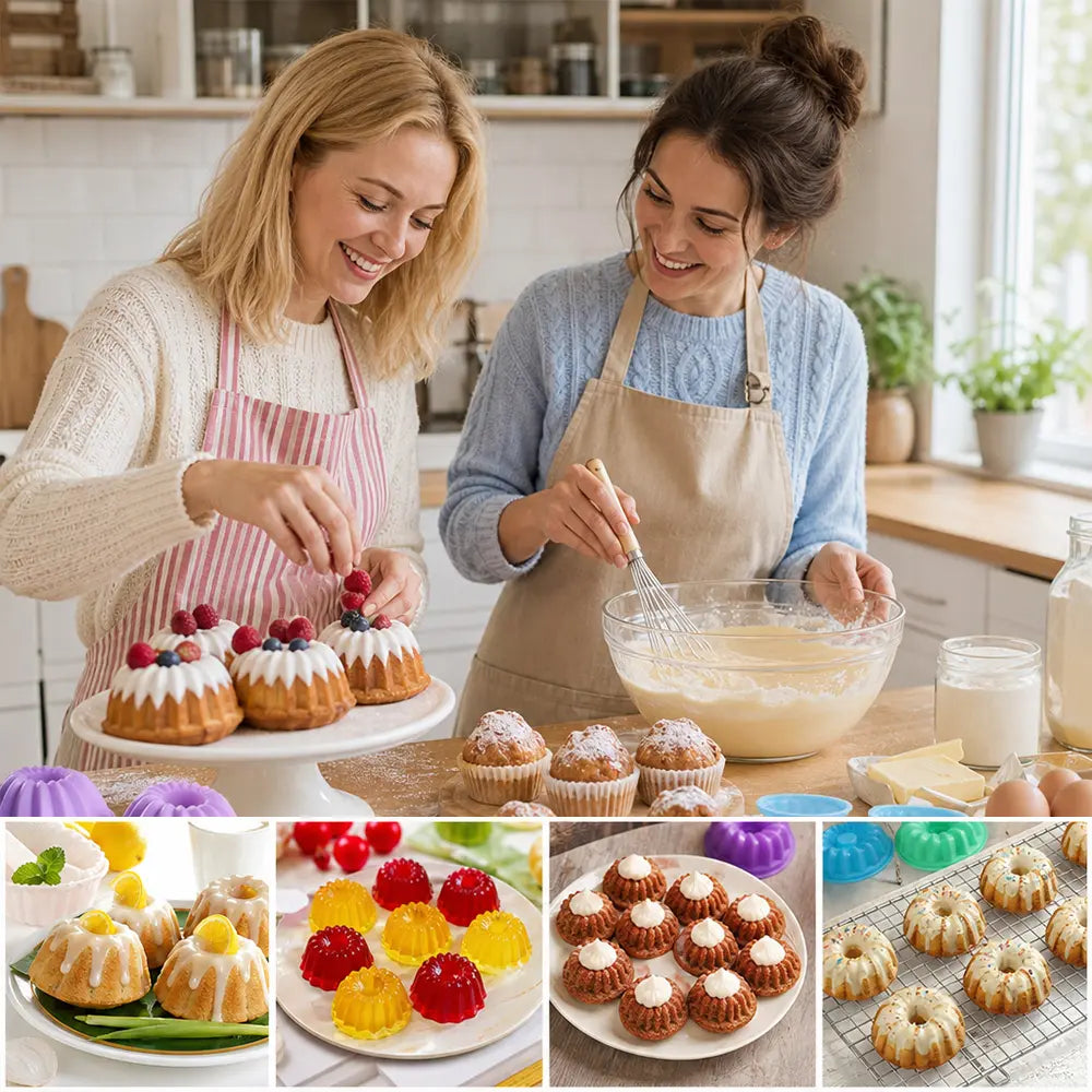 24Pcs/2.76Inch round Food-Grade Flexible Silicone Baking Cups - Nonstick Pumpkin Cake/Soap Molds, Oven-Safe, Dishwasher Safe, Heat-Resistant Bakeware for Kitchen Supplies, Weddings