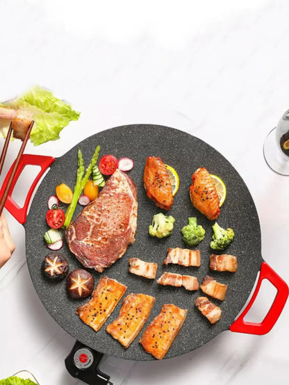 AORAN 16-Inch Nonstick Electric Grill Pan with Temperature Control - Kitchen Appliances Electric Griddle for Indoor Grill & Fry, Family Dinners