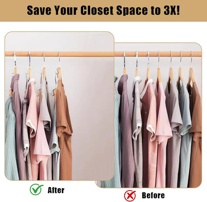 100 Pcs Hanger Connector Hooks,Space Saving Hangers for Clothes,Clothes Connector Hooks, Hanger Organizer Space Saver,Hanger Extender Hooks