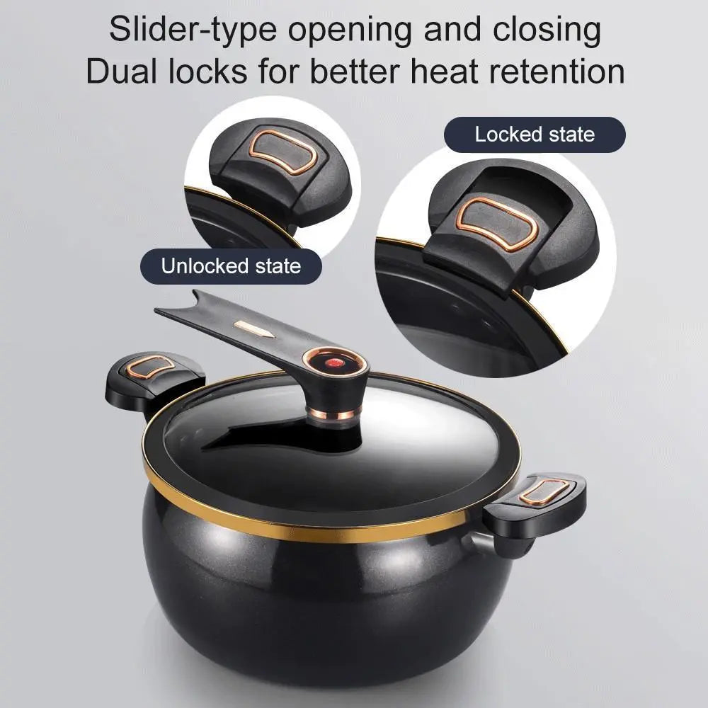 Large Capacity Stockpot with Twist Lock Handle for Quick Cooking, Non-Stick 8.45QT Multi-Purpose Cooking Pot, Multifunctional Soup Pot#Dealsforyoudays,Home Essentials