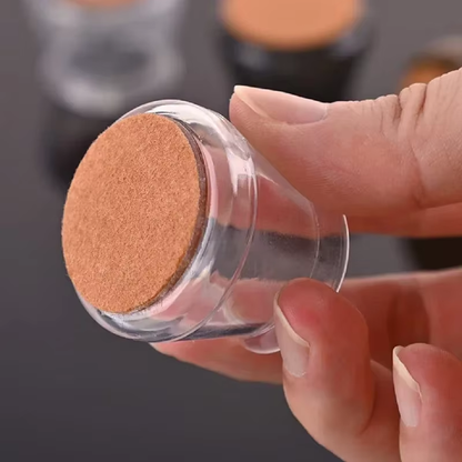 Close-up of a transparent silicone chair leg protector and felt contact surface
